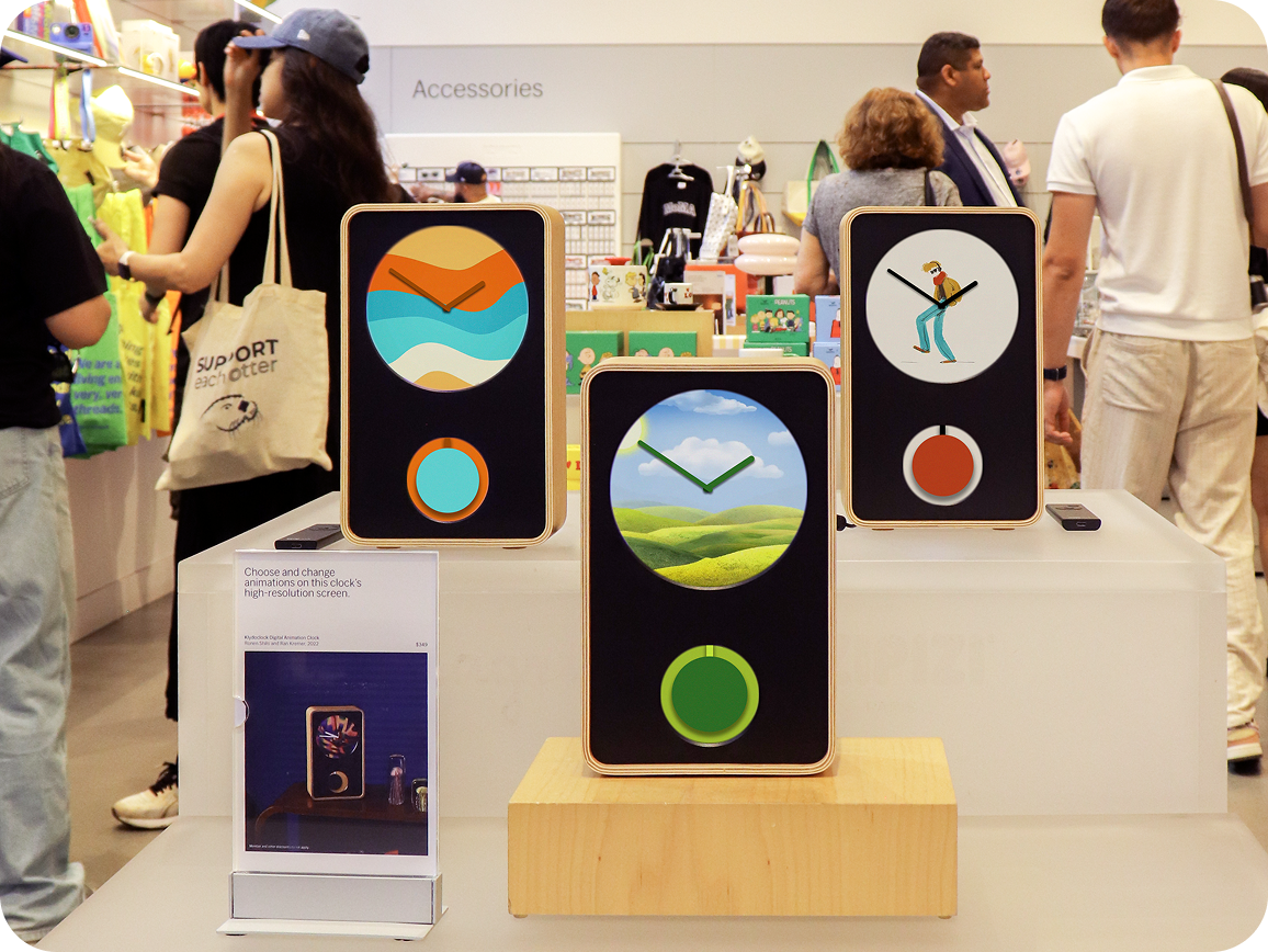 Klydoclock displayed at MoMA Design Store